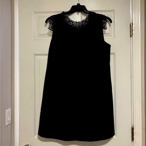 Elegant Navy Blue Lace Sleeveless Dress